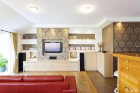 80平米两室一厅小户型装修 电视背景墙设计