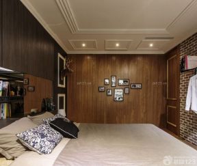 80平米小戶型兩室一廳裝修效果圖 木質背景墻裝修效果圖片
