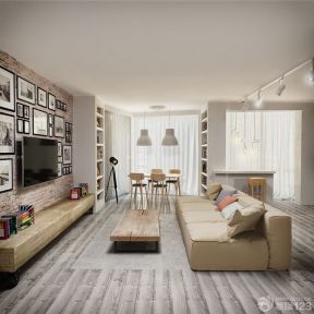 创意现代风格80平米小户型客厅家具摆放