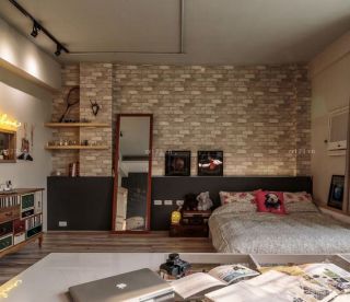 90平两室卧室墙砖壁纸装修效果图片