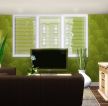 清新50到60平米小户型公寓绿色墙面装修效果图片