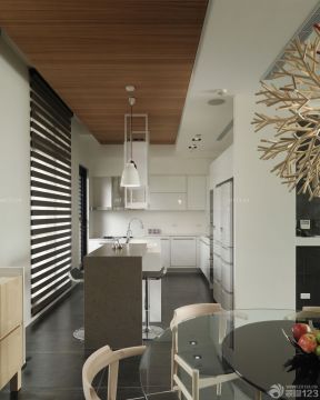 100平米两室两厅户型简约装修 开放式厨房装修设计