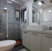 现代80平米房子浴室柜装修样板效果图片