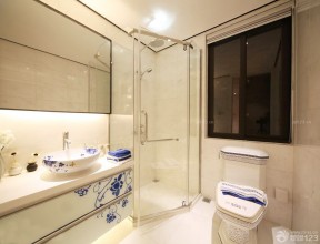80平米房子浴室柜装修样板效果图片