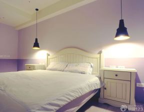 80平方两室一厅装修图片 紫色墙面装修效果图片