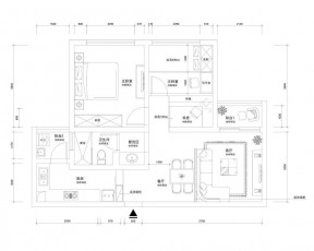 80平米兩室一廳房屋戶型平面圖布局