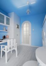 120平米房子装修设计蓝色墙面装修效果图片