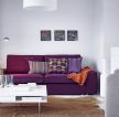 舒适50平米一室一厅小户型装饰样板布艺沙发装修效果图片