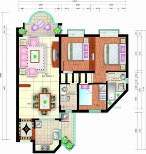 120平方三室一廳房屋室內(nèi)設(shè)計平面圖2023