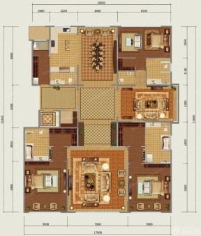 最新120平方三室一廳房屋室內(nèi)設(shè)計平面圖