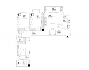 120平方三室一廳平面設(shè)計(jì)圖片欣賞