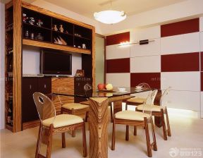 90平方三室兩廳兩衛(wèi)裝修效果圖 餐廳背景墻