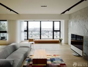 90平方三室兩廳兩衛(wèi)裝修效果圖 落地窗裝修效果圖片