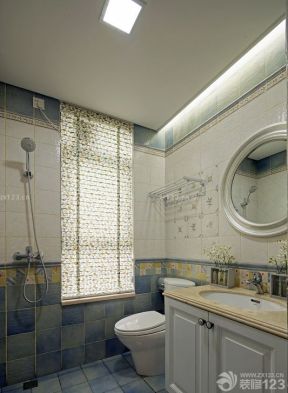 140平三室两厅简欧卫生间浴室装修设计图