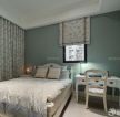 90平三室室内卧室纯色壁纸装修效果图片