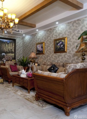 50平一室一厅小户型客厅组合沙发装修图