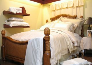50平一室一厅小户型单人床装修效果图片