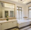 90平米小户型浪漫的主卧室卫生间按摩浴缸装修效果图片