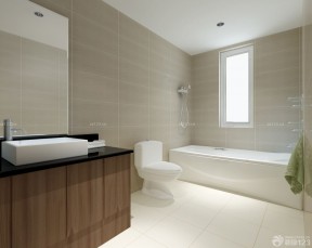 现代简约风格90平米小户型浪漫的主卧室卫生间装修效果图