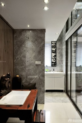 2023现代家装风格90平米小户型浪漫的主卧室卫生间装修效果图