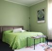 精致80平米小户型卧室绿色墙面装修效果图片