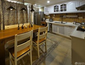 三室一廳120平米裝修圖片 廚房餐廳一體裝修效果圖