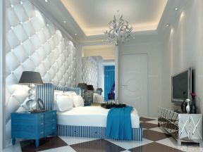 卧室床头背景墙 简约地中海风格