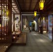 中式茶楼室内错层设计装修效果图片
