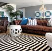 现代家装客厅真皮沙发装修设计效果图片