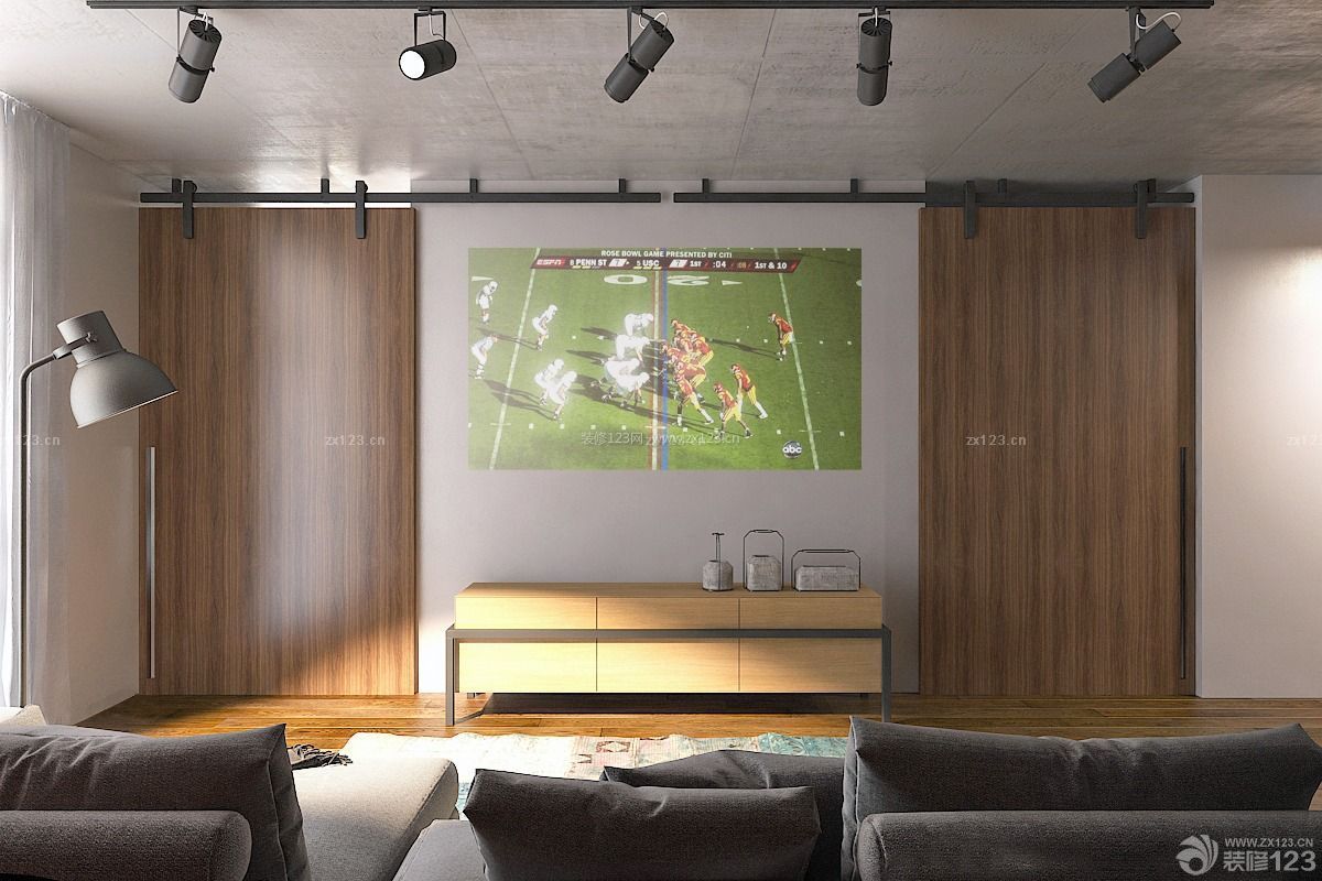 90平米三室一厅房屋实木电视柜装修效果图