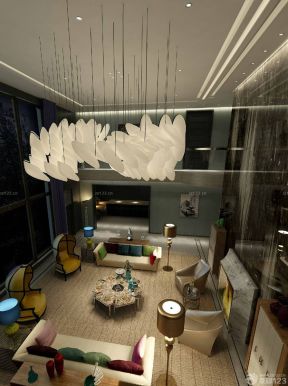 世界顶级别墅客厅背景墙设计效果图片