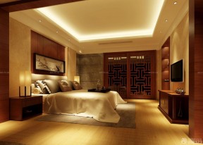 中式背景墙 卧室床头背景墙