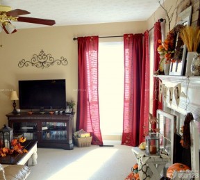 客厅窗帘图片 混搭风格设计