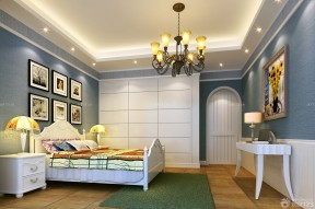 卧室背景墙效果图 美式地中海混搭风格效果图