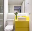 140平米三室两厅两卫黄色橱柜装修效果图片
