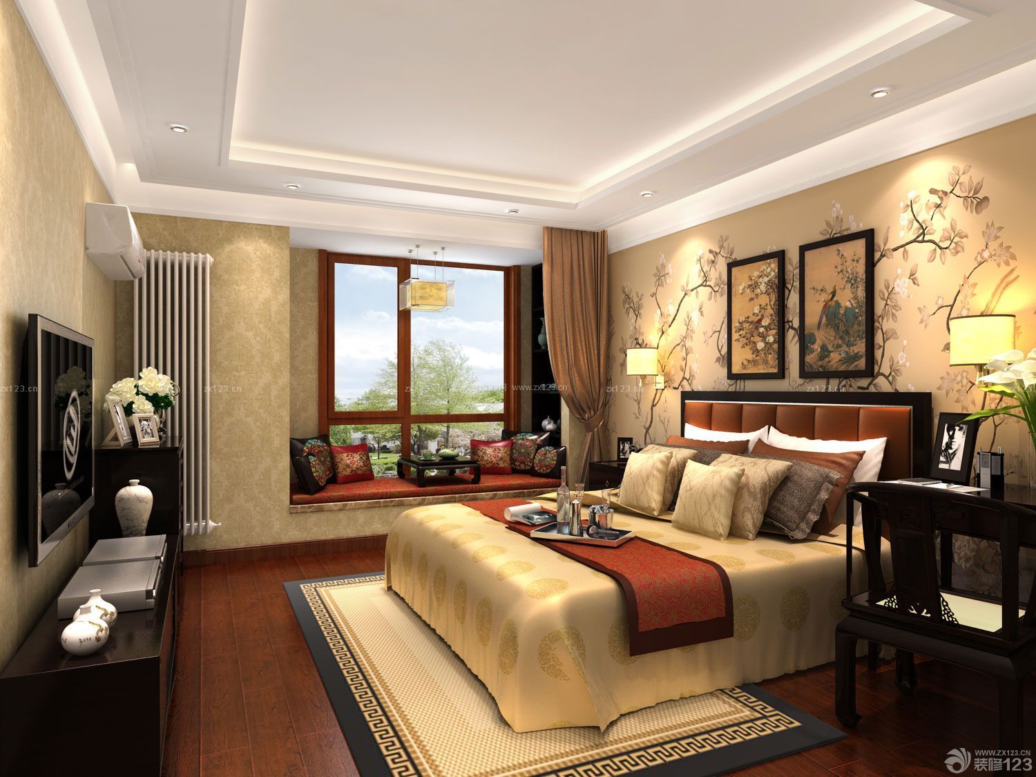 中式风格卧室装修设计图片欣赏