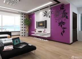 电视背景墙颜色 家装客厅设计效果图