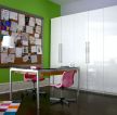 交换空间现代儿童房绿色墙面装修设计效果图片