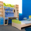 交换空间儿童房书桌书柜组合设计效果图
