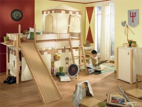 交换空间装修儿童房 高低床装修效果图片