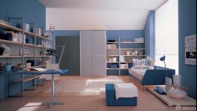 蓝色墙面装修效果图片 现代家居装修效果图片