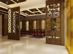 酒店隔斷 中式風(fēng)格設(shè)計(jì)裝修效果圖片