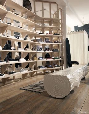 鞋店裝修效果圖 展示架裝修效果圖片