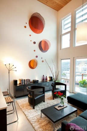 现代简约家装客厅手绘效果图片