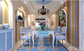 地中海风格装修效果图片 家装餐厅效果图