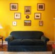交换空间客厅黄色墙面装修效果图片