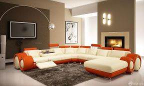 现代客厅 转角沙发装修效果图片