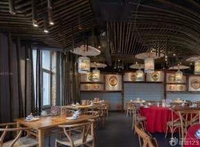 小飯店裝修效果圖 吊燈裝修效果圖片
