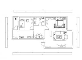 经典两室房子户型图设计