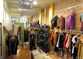 女服裝店裝修效果圖 墻磚背景墻